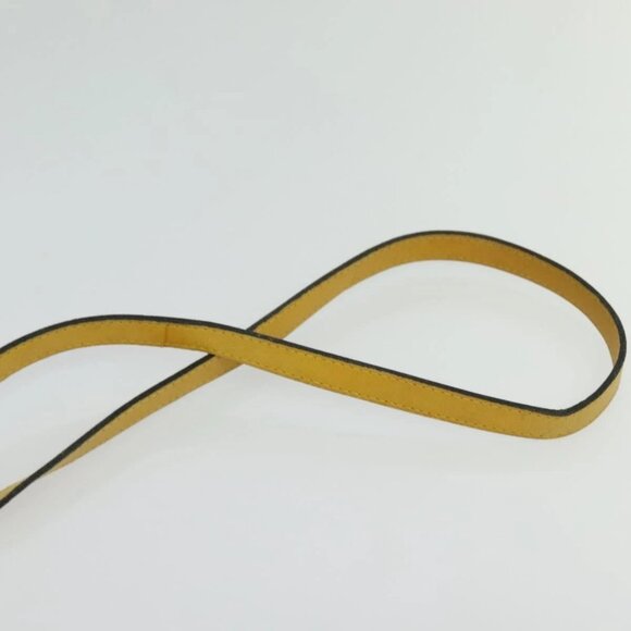 Christian Dior Hand Bag Leather 2way Yellow Gold Auth BA2590 - Picture 9 of 16